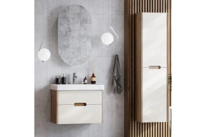 Комплект мебели Aquaton Оливия 70 светлое дерево-бежевый