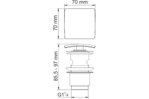 Донный клапан для раковины Wasserkraft Sauer A168 - 2