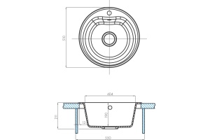 Мойка кухонная AQUATON Мида шампань - 3