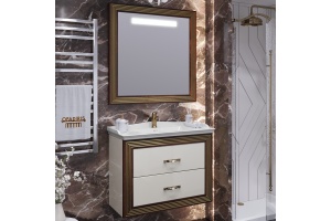 Мебель для ванной Opadiris Карат 80 золотая патина