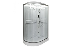 Душевая кабина Deto L 120х80 с гидромассажем, хром (L602RLED+GM)