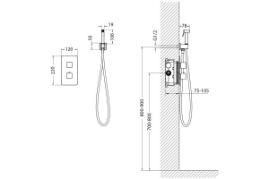 Гигиенический душ встроенный Timo Petruma золотой - 2