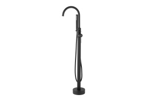 Смеситель напольный Swedbe Spira черный матовый (4000B)  - 3