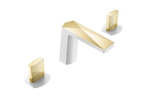 Смеситель для раковины Boheme Venturo белый золото