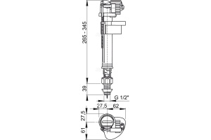 Наливной механизм AlcaPlast  (A17 1/2) - 2