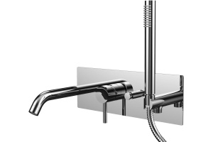 Смеситель Paffoni Light LIG001CR С ВНУТРЕННЕЙ ЧАСТЬЮ, для ванны с душем