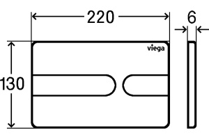 773151 Prevista Панель смыва для унитазов Visign for style 23, пластик, цвет альпийский, модель 8613.1 - 3