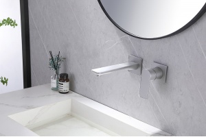 Смеситель для раковины Abber Weiss Insel белый, хром (AF8082W) - 2