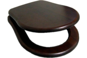 Крышка-сиденье Kerasan Retro темное дерево/ бронза, с микролифтом (108640)