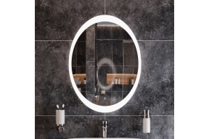 Зеркало DIWO Ярославль 57 с подсветкой, овальное, сенсорный выключатель, в современном стиле