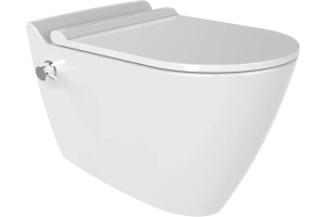 Унитаз подвесной Bien Mineral со смесителем функцией биде сиденьем микролифт белый 