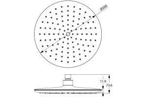 Верхний душ Iddis 200SWRPi64 - 2