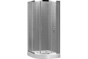 Душевой уголок Cezares ECO-O-R-2-80-C-Cr стекло прозрачное - 3