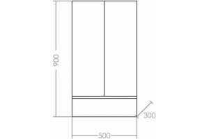 Шкаф подвесной Санта Марс 50 белый - 3