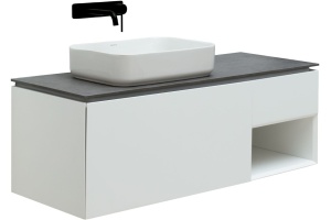 Тумба под раковину Allen Brau Infinity 120 L белый матовый - 3