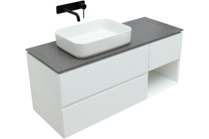 Тумба под раковину Allen Brau Infinity 120 L белый матовый - 3