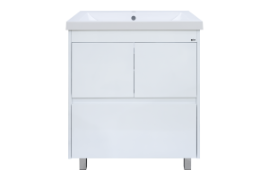 Тумба с раковиной Misty Алиса 75 напольная, белая