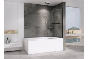 Шторка на ванну ABBER Ewiges Wasser 80х140 профиль хром (AG50080B) - 2