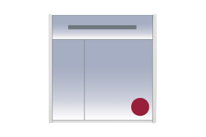 Джулия - 85 Шкаф бордовый зеркальный