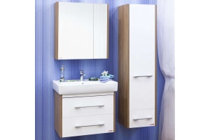 Мебель для ванной Sanflor Ларго 2 70 вяз швейцарский, белая