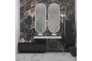 Тумба Armadi Art Flat Valessi Uno-S 140 подвесная черный матовый