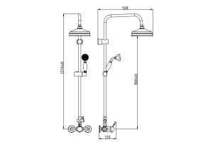 Душевая стойка Rav Slezak Labe черный матовый  - 2