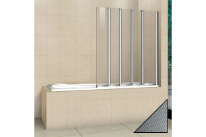 Шторка на ванну Cezares Pratico V5 120/140 P Cr R