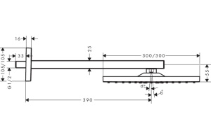 Верхний душ Hansgrohe Raindance E 26238000 - 3