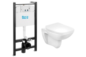 893104970 ПЭК DEBBA (унитаз подвесной rimless+инсталляция+ сиденье slim) без кнопки в компл.