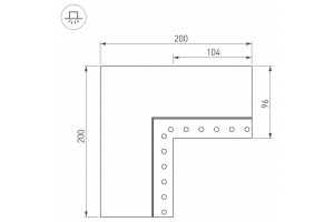 Коннектор L-образный внутренний Arlight SL-Linia55-Fantom-EDGE 030136 - 2