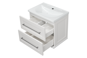 Тумба под раковину Misty Марта 60 белая глянцевая - 2