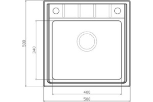 Металлическая мойка Seaman SMR-5050A (SMR-5050A.B) - 2