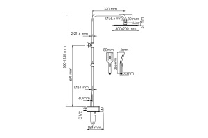 Душевая система WasserKraft 30 с термостатом хром - 3