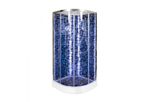 Душевая кабина Deto BM 90х90 с подсветкой и гидромассажем, хром (BM1590NLED+GMBLACK) - 2