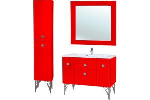 Тумба с раковиной Bellezza Луссо 90 красная - 3