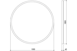 Зеркало Armadi Art Rombo 100 с подсветкой черный - 3