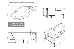 Фронтальная панель для ванны Roca Welna ZRU9303000 160 L - 3