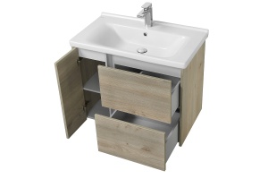 Тумба с раковиной Aquaton Стоун 80 светлое дерево - 3