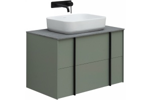 Тумба под раковину Allen Brau Reality 80 серо - зеленый матовый - 2