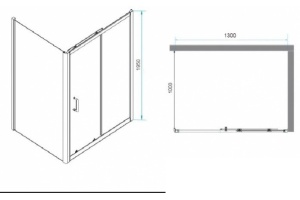 Душевой уголок RGW Passage PA-74 130x100 профиль хром стекло прозрачное - 3