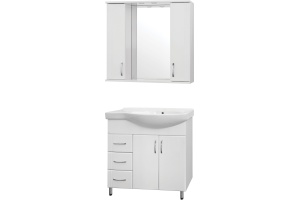 Тумба для комплекта Style Line Эко Стандарт 82 белая, левая - 2