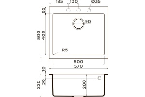 Мойка кухонная Omoikiri Bosen leningrad grey (4993556) - 2