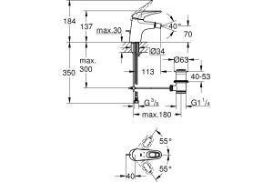 Смеситель Grohe Eurostyle New 33565003 для биде - 2