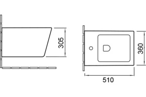 Биде подвесное Vincea Q-Line VB1-12G1B золотое, черное - 3