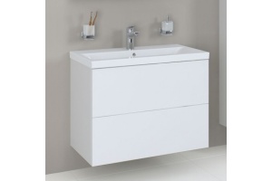 Тумба для комплекта Am.Pm Gem 75 подвесная, белый глянец, с 2 ящиками