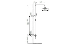 Душевая стойка Kaiser Plane 07177 - 2