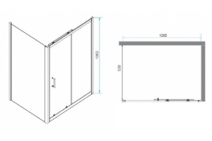 Душевой уголок RGW Passage PA-74-1 120x80 профиль хром стекло прозрачное - 3