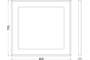 Зеркало в ванную Evoform  80 см (BY 2203) - 3