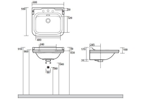Подвесная раковина Kerasan Waldorf (4140K1) - 3