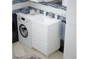 Раковина Stella Polar Мадлен 120 R на стиральную машину белый - 3